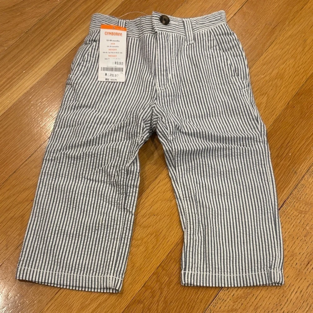Gymboree Navy and White Striped Kids Pants